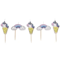 Overig Taartkaarsjes Unicorn & Regenboog*** Kaarsjes En Vuurwerk