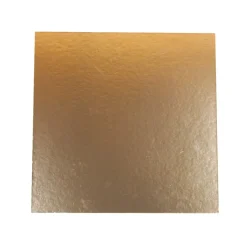 Overig Taartkarton Vierkant Goud/Zwart 28x28cm per stuk* Taartkartons En Randen