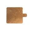 Overig Taartkarton Vierkant Goud/Zwart met lip 6x6cm per stuk* Taartkartons En Randen
