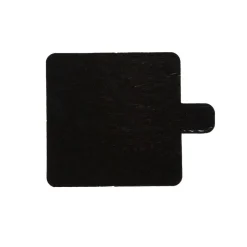 Overig Taartkarton Vierkant Goud/Zwart met lip 6x6cm per stuk* Taartkartons En Randen