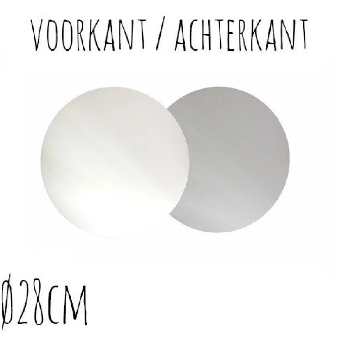 BrandNewCake Taartonderzetter Wit / Zilver Ø28cm 10st.* Taartkartons En Randen