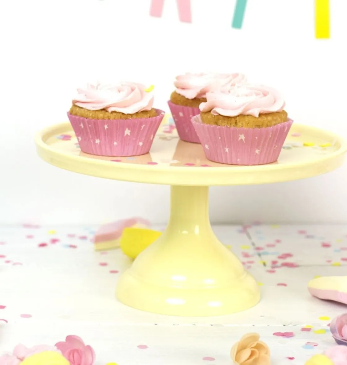 Overig Taartplateau Geel Melamine Ø23,5x12cm* Taartplateaus