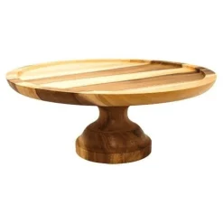 Overig Taartplateau Hout Draaibaar Ø33x13cm* Taartplateaus