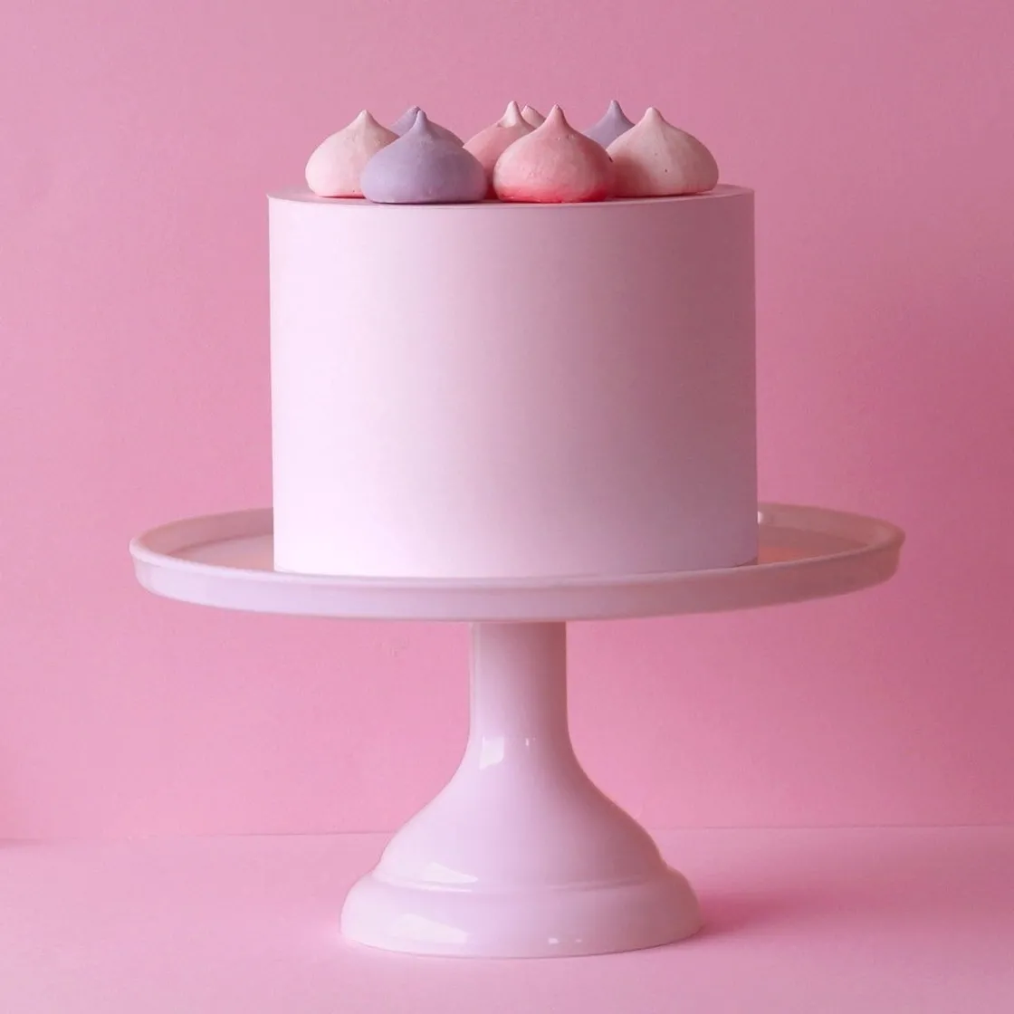 Overig Taartplateau Roze Melamine Ø23,5x12cm* Taartplateaus