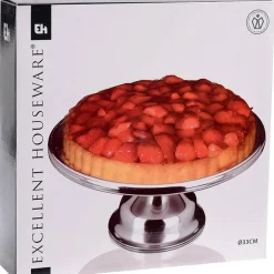 Overig Taartplateau RVS Ø33x14cm* Taartplateaus