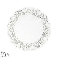 Overig Taartrand Ø20cm Wit 250 stuks* Taartkartons En Randen