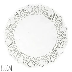 Overig Taartrand Ø30cm Wit 250 stuks* Taartkartons En Randen