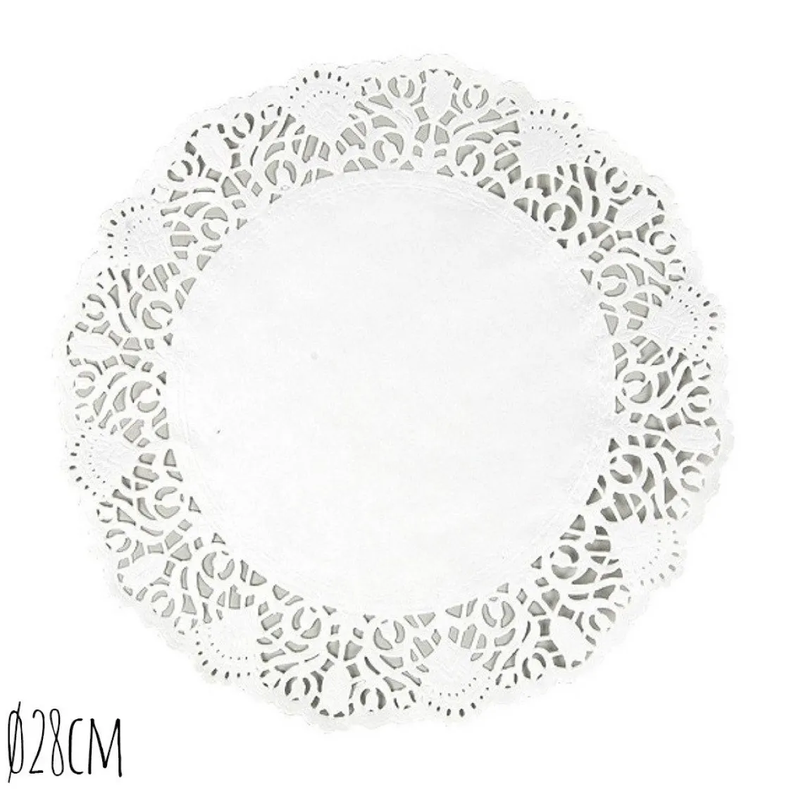 Overig Taartrand Ø28cm Wit 250 stuks* Taartkartons En Randen