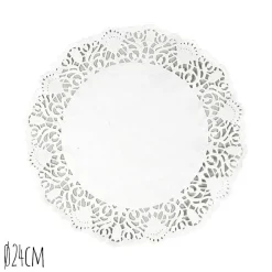 Overig Taartrand Ø24cm Wit 250 stuks* Taartkartons En Randen