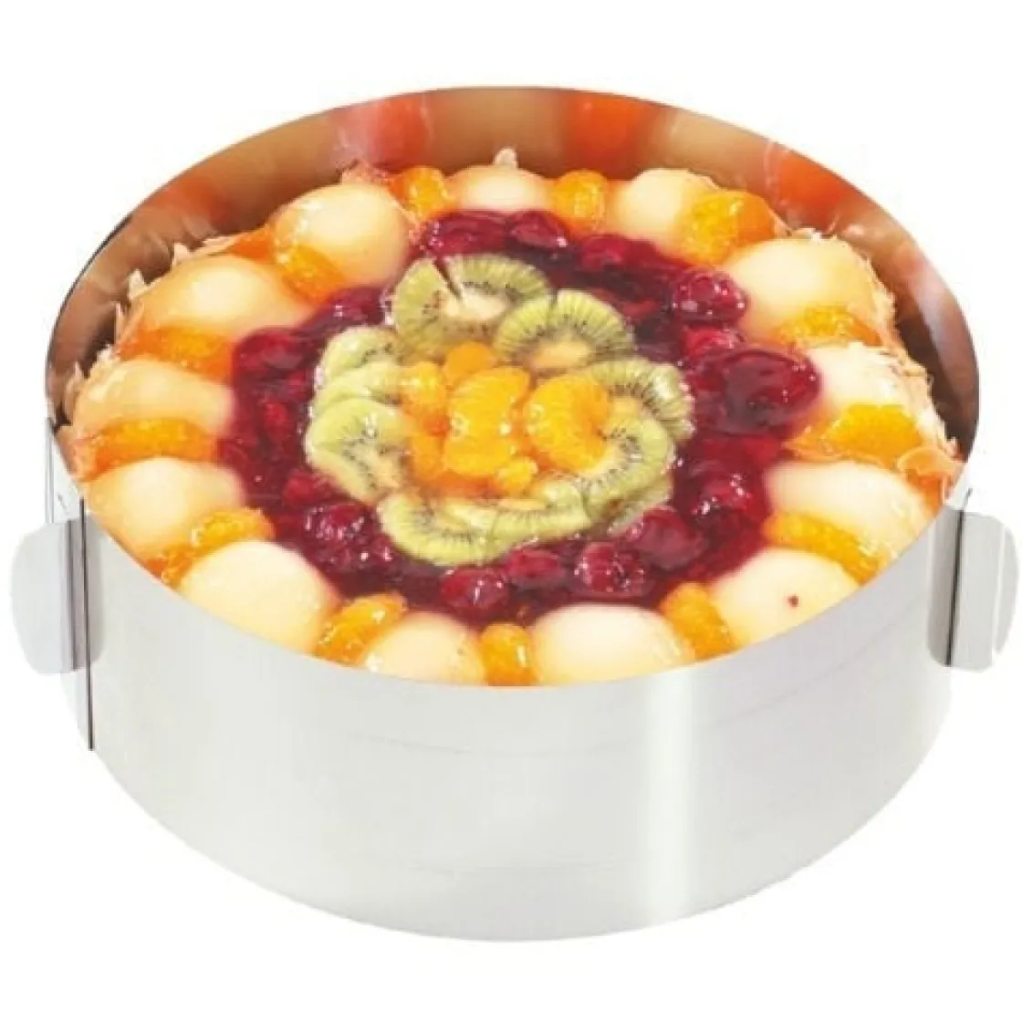 Overig Taartring RVS Verstelbaar Ø18-30 x 5cm*** Ronde Bakvormen