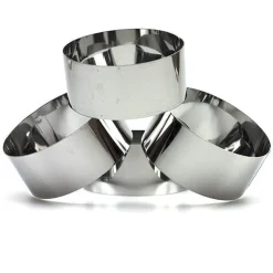 Overig Taartring Ø10x4,5cm (set/4)* Dessertringen|Ronde Bakvormen