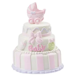 Overig Taarttopper Baby Girl Taart Polystone 7,5cm* Geboortefiguren