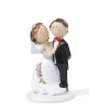 Overig Taarttopper Bruidspaar Komisch Polystone 9cm* Bruidsparen
