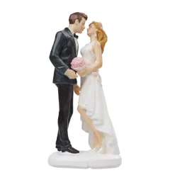 Overig Taarttopper Bruidspaar Kussend Polystone 12cm* Bruidsparen
