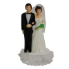 Taarttopper Bruidspaar Kunststof met Tule 12cm* Bruidsparen