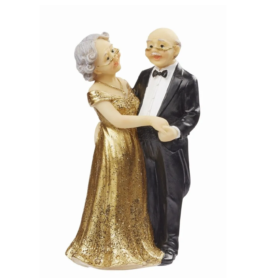 Overig Taarttopper Jubileumskoppel Polystone 11,5cm* Bruidsparen