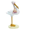 Overig Taarttopper Ooievaar met Baby Roze 11cm* Geboortefiguren