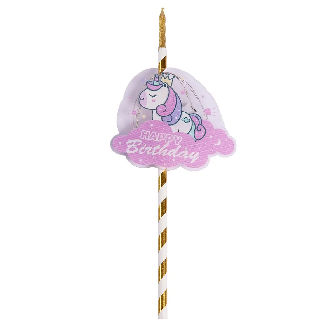 Overig Taarttopper Unicorn Happy Birthday*** Ijsprikkers|Prikkers En Ringen
