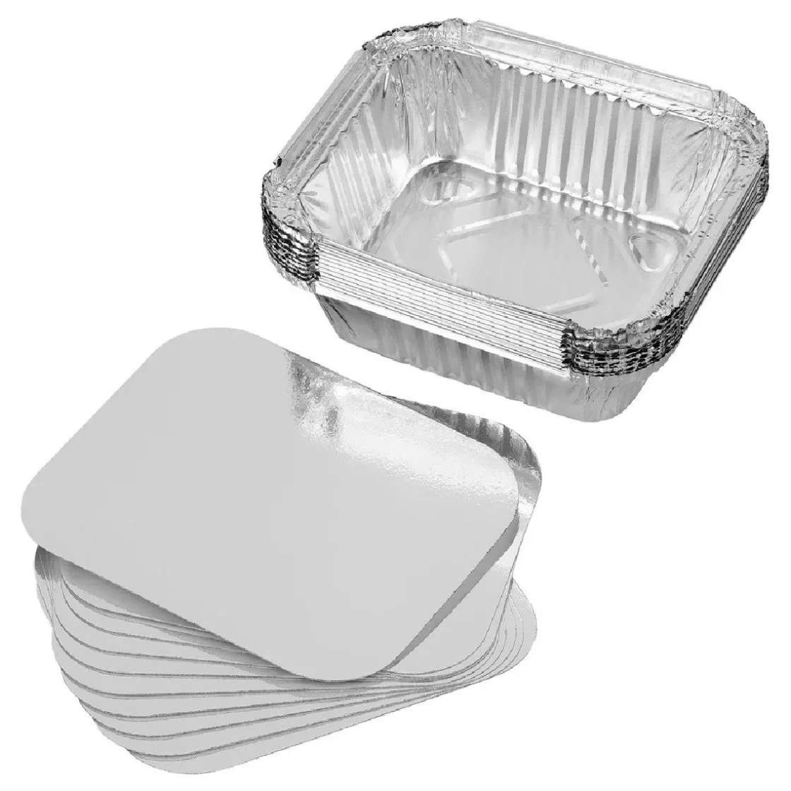 Tala Aluminium Bakvorm met Deksel 15x12x5cm Set/10* Taartkartons En Randen
