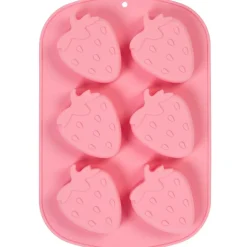 Tala Siliconen IJsblokjesvorm Aardbei (6)* Bakvormen Siliconen|Ijs En Dessert Vormen