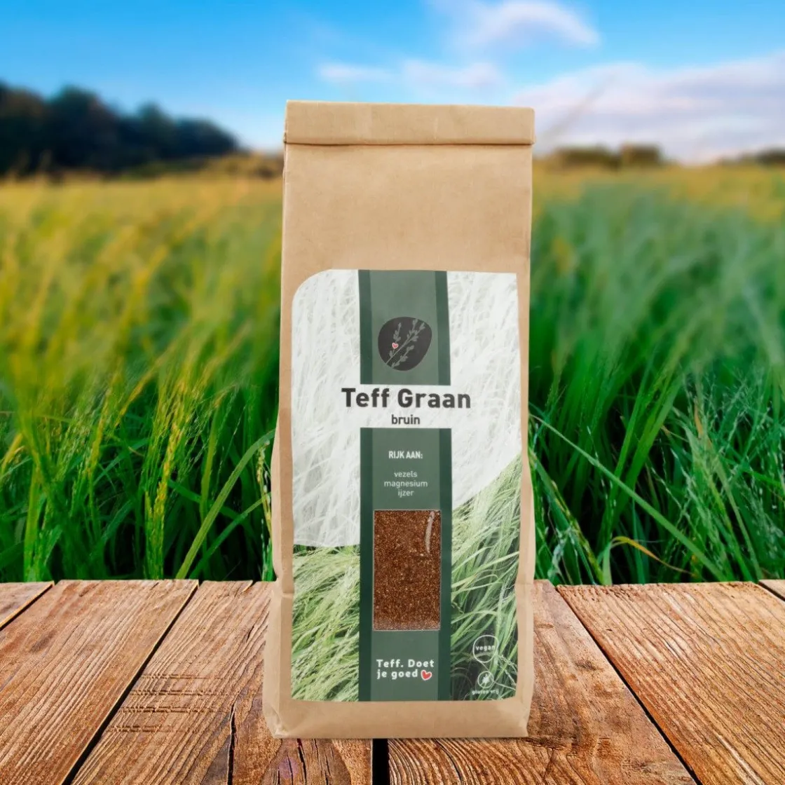 Overig Teff Hele Korrels Bruin (Graan) 500 gram* Zaden, Granen, Noten En Vruchten