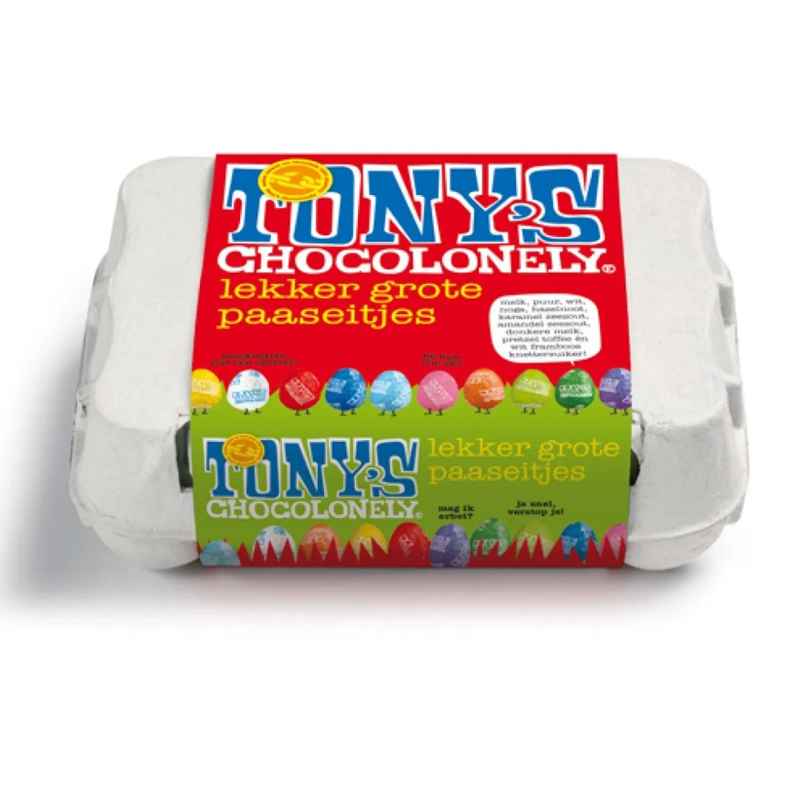 Overig Tony's Chocolonely Paaseitjes Assortimentsdoosje 150g* Eetbare Strooisels