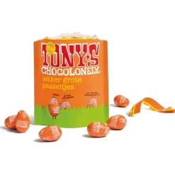 Overig Tony's Chocolonely Paaseitjes Melk Caramel Zeezout 178g* Eetbare Strooisels
