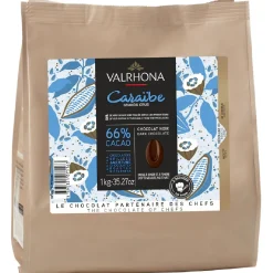 Valrhona Chocolade Druppels Puur Caraïbe (66%) 1kg* Chocolade|Chocolade Druppels