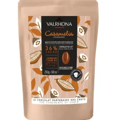 Valrhona Chocolade Druppels Melk Caramelia (36%) 250g* Chocolade|Chocolade Druppels