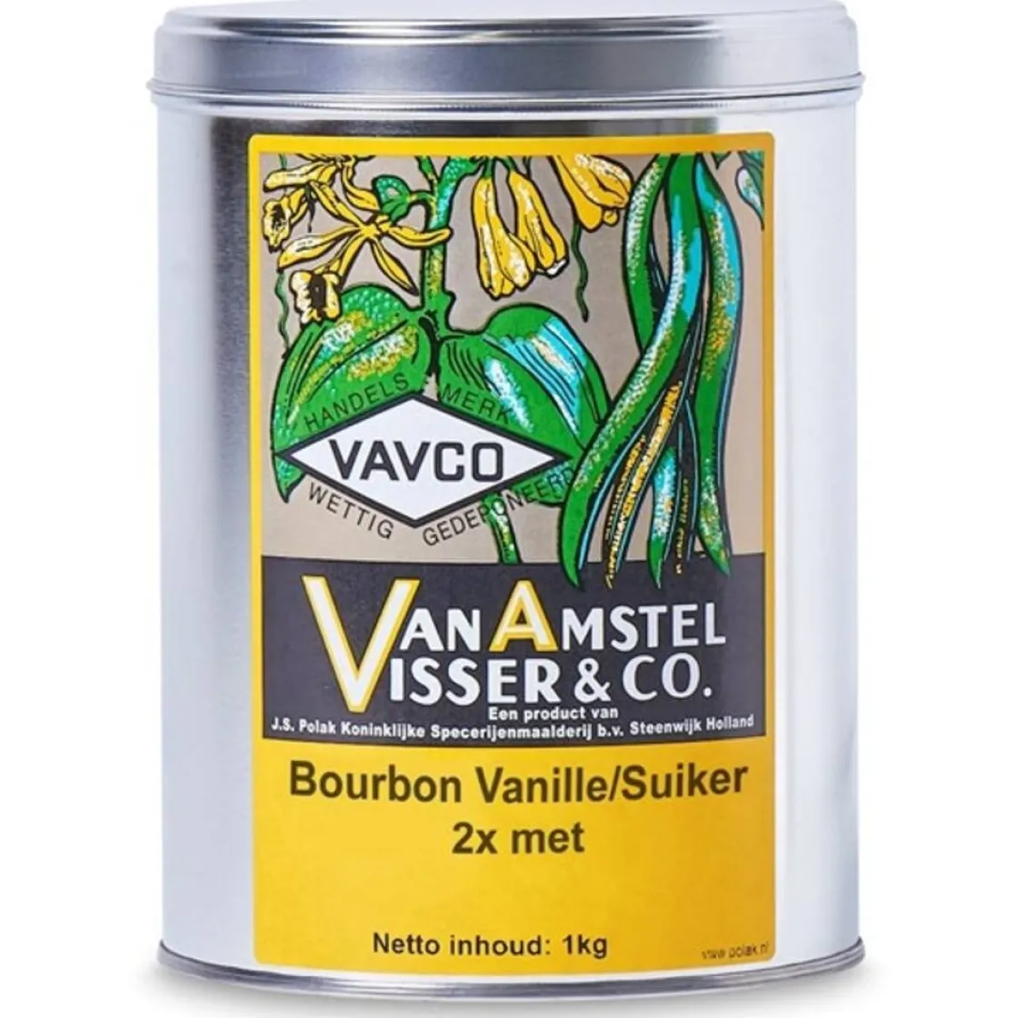 Vavco Vanillesuiker Bourbon (2x met) 1 kg* Suiker En Zout