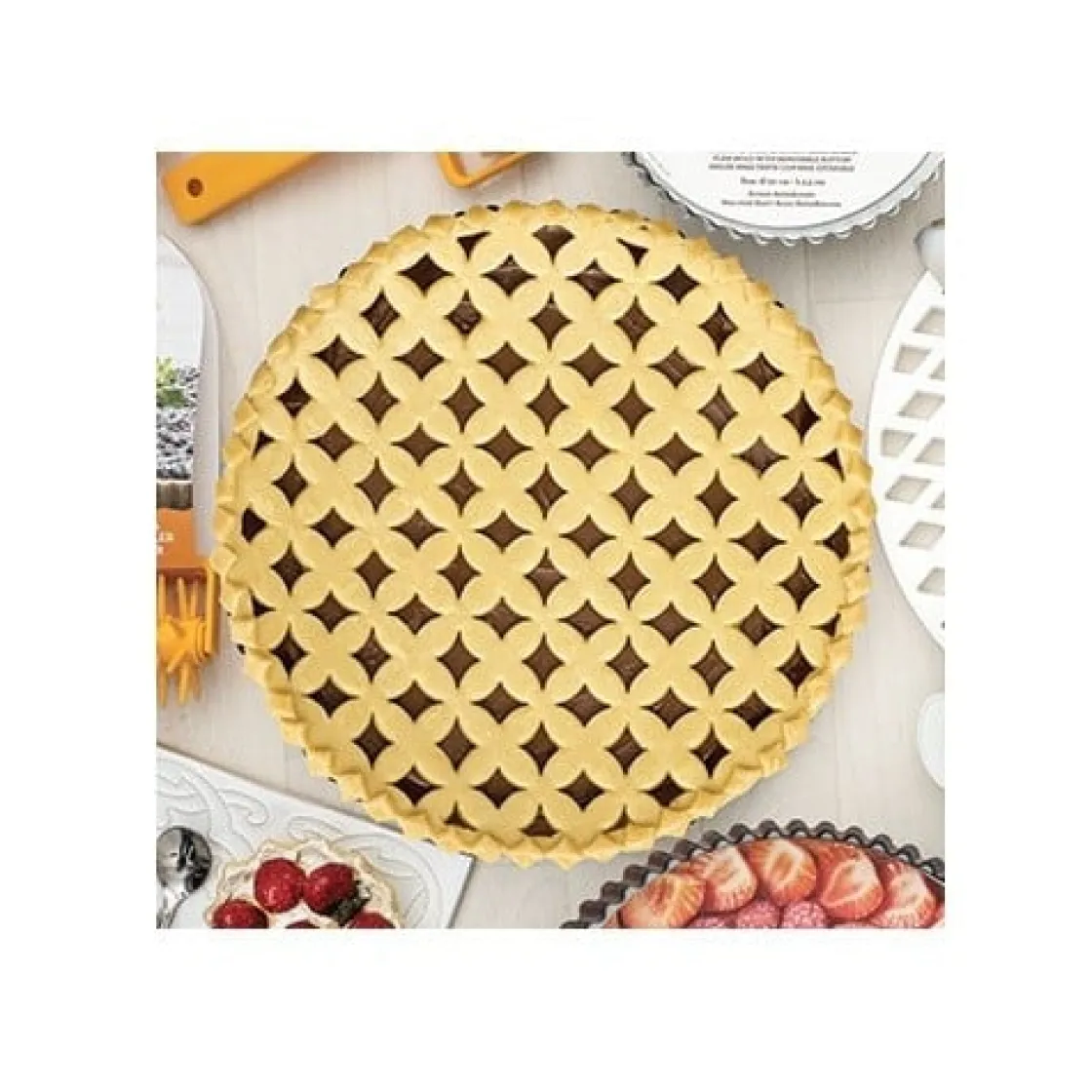 Decora Vlaaistans kunststof Arabesk Ø30cm 2-delig* Brood En Vlaai Decoratie|Bakhulpmiddelen