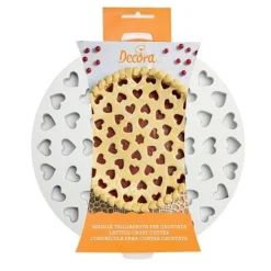Decora Vlaaistans kunststof Hartjes Ø30cm 2-delig* Brood En Vlaai Decoratie|Bakhulpmiddelen