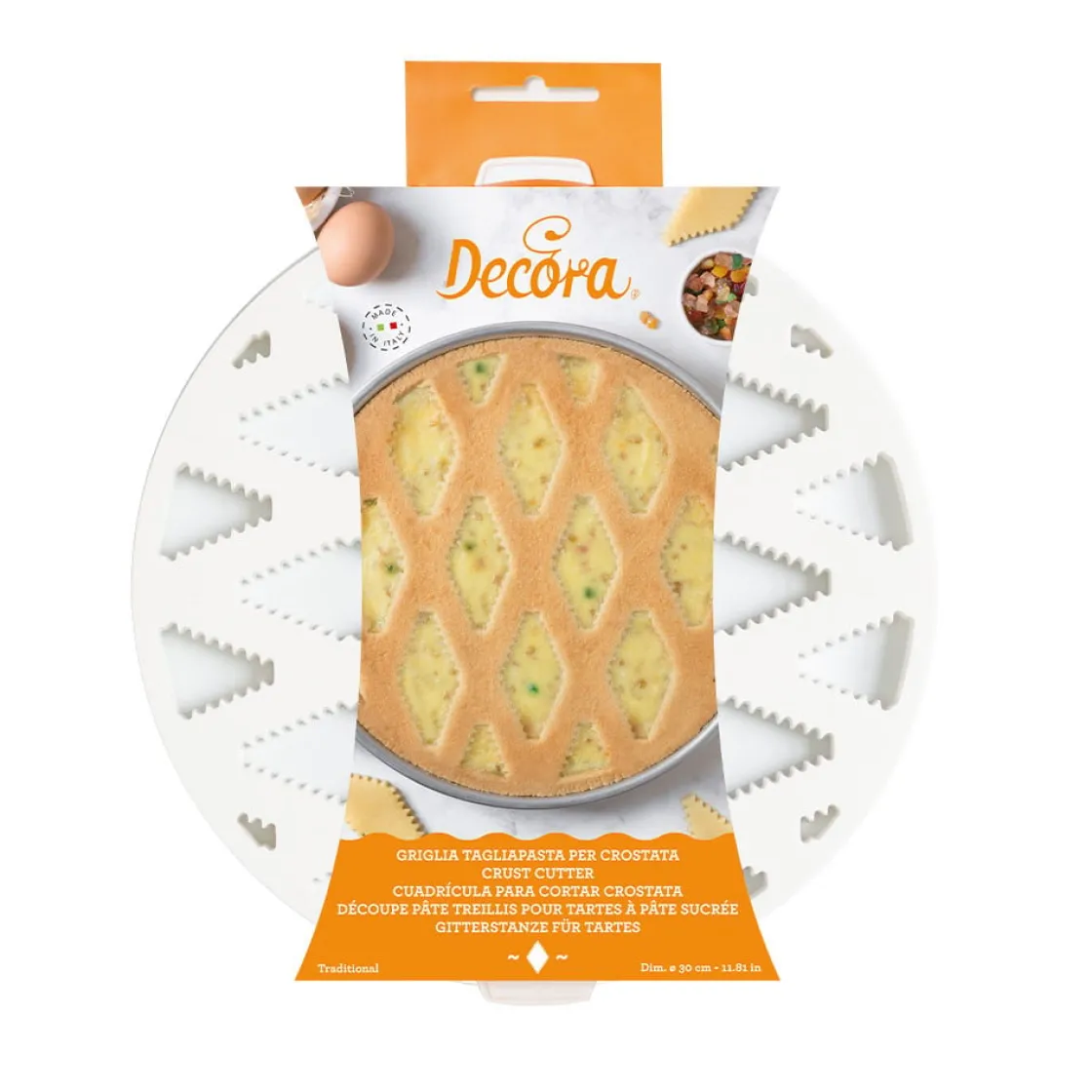 Decora Vlaaistans Kunststof Traditioneel Ø30 cm 2-delig* Brood En Vlaai Decoratie|Bakhulpmiddelen