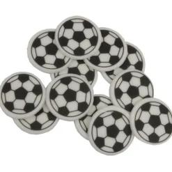Overig Voetbalschildje Suiker Ø25mm 12st.* Figuur Decoraties