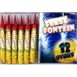 Overig Vuurwerk Feestfontein met Voetje Zilver 35sec. 12st.* Ijsprikkers|Kaarsjes En Vuurwerk