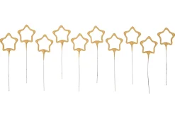 Overig Vuurwerk Sterretjes Stervorm Goud 10st.* Ijsprikkers|Kaarsjes En Vuurwerk