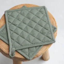 Walra Pannenlap Legergroen Set/2* Ovenwanten En Handschoenen