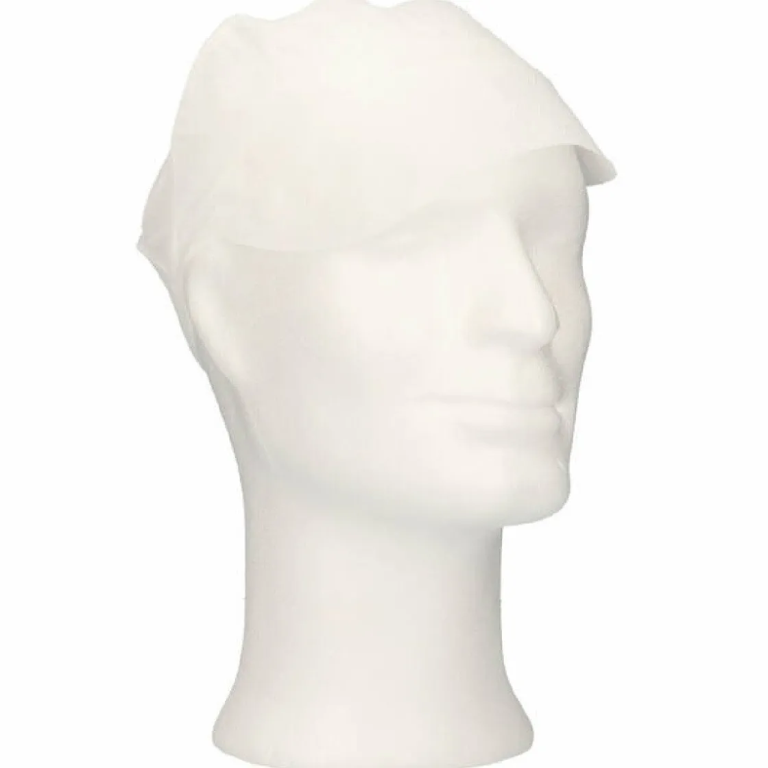 CMT Wegwerppet Wit met Klep 100st.* Hoofddeksels