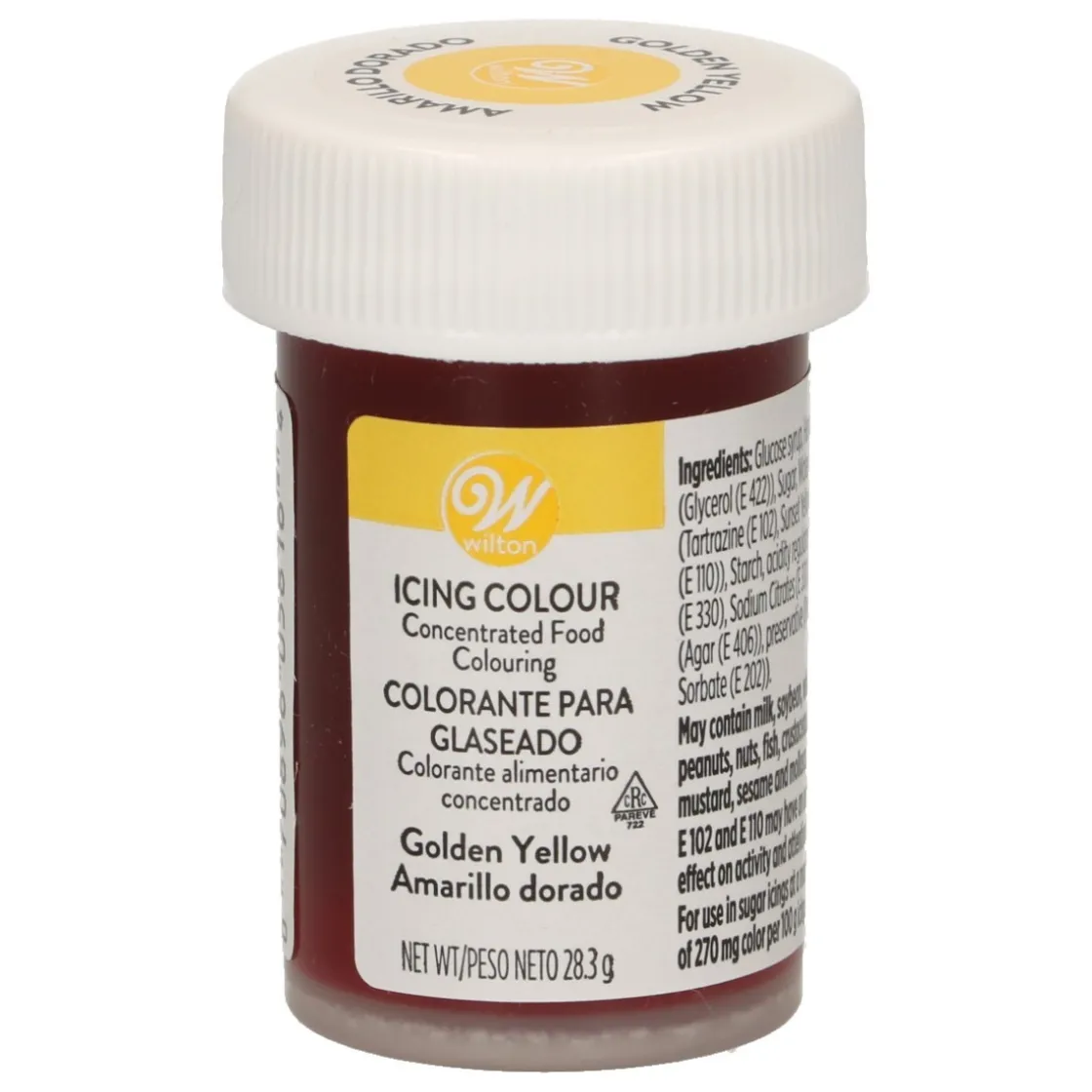 Wilton Kleurstof Gel Goud 28g* Gel Kleurstoffen