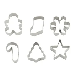 Wilton Mini Koekjesuitsteker Kerstkrans Set/6* Figuur Stekers
