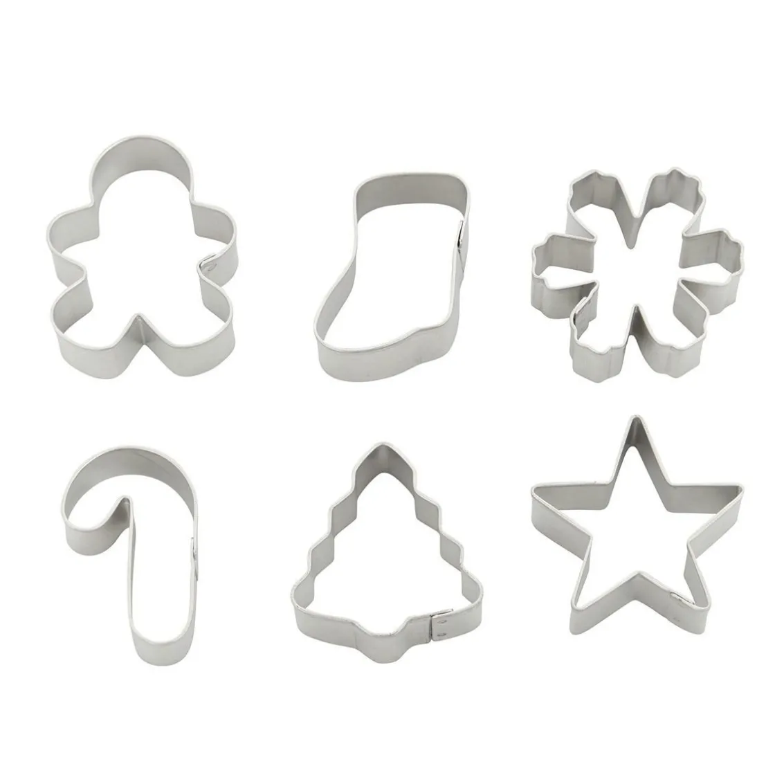 Wilton Mini Koekjesuitsteker Kerstkrans Set/6* Figuur Stekers