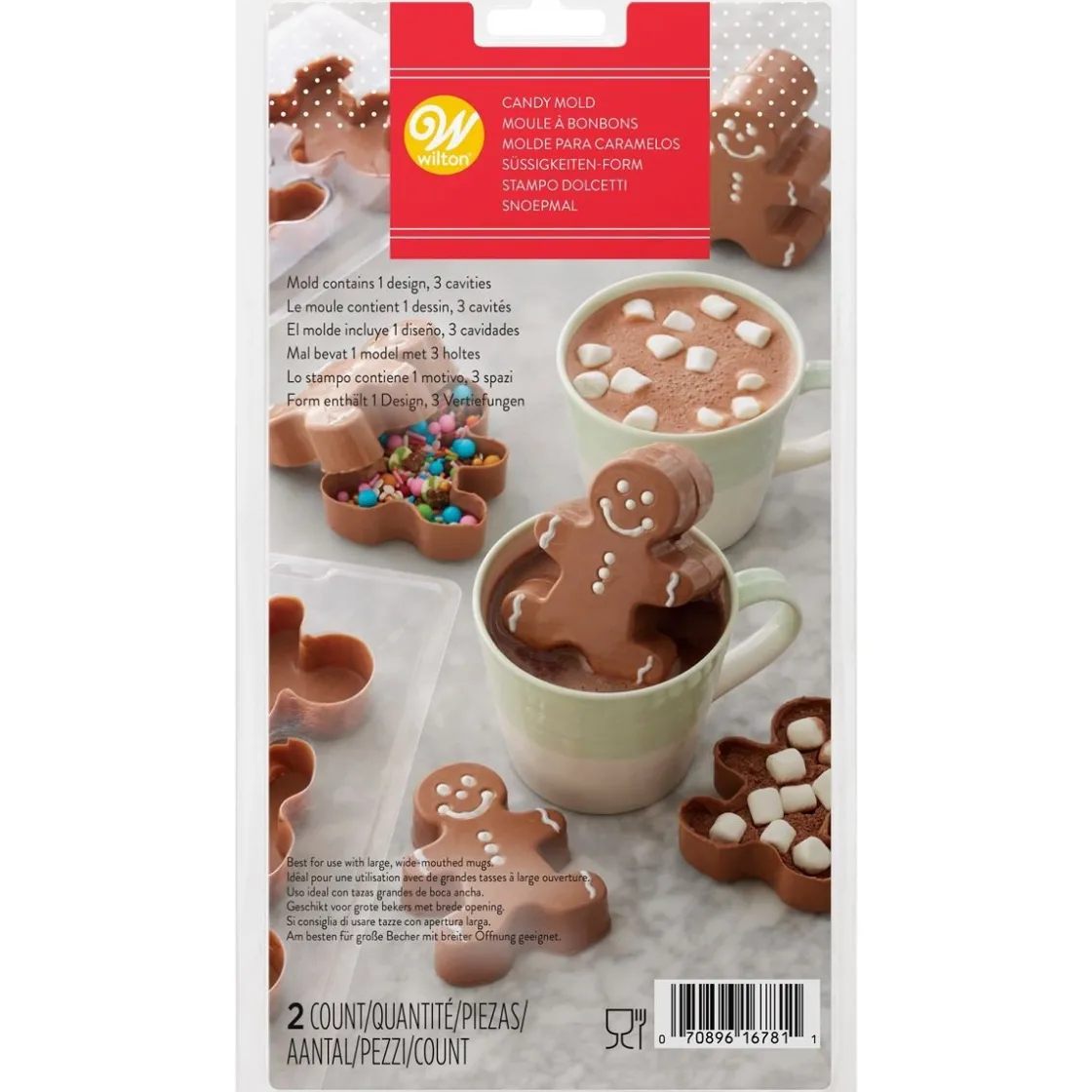 Wilton Plastic Bonbonvorm Choco Bomb Gingerbread Set/2* Figuur Mallen