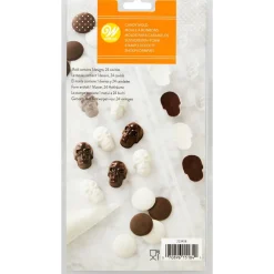 Wilton Plastic Bonbonvorm Doodshoofdjes (24x)* Bonbonvormen