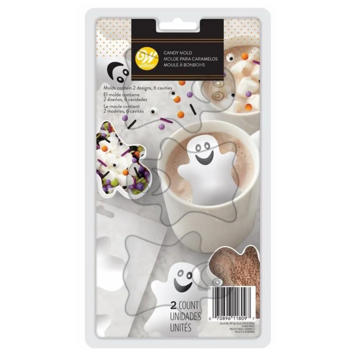Wilton Plastic Bonbonvorm Choco Bomb Spook Set/2* Figuur Mallen