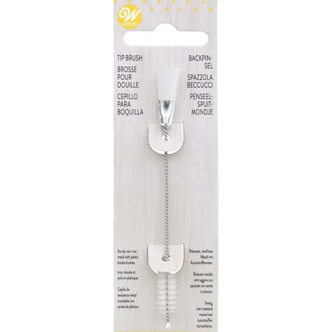 Wilton Spuitjesborstel dubbel (10cm)* Spuitmondjes