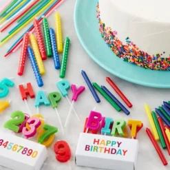 Wilton Taartkaarsjes Happy Birthday Set/13* Kaarsjes En Vuurwerk