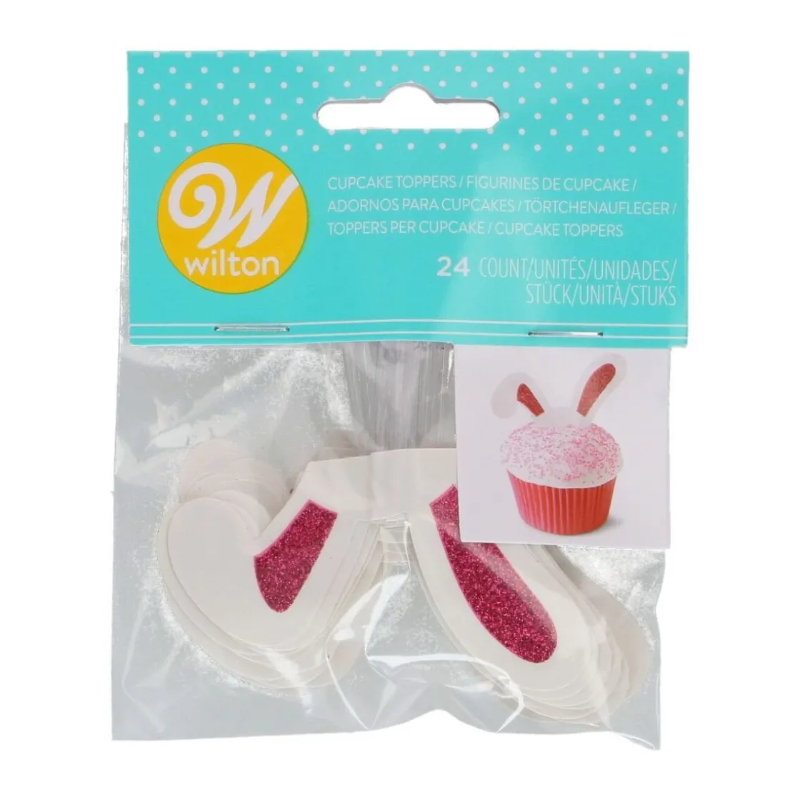 Wilton Taarttopper Konijnenoren Glitter 24st* Ijsprikkers|Prikkers En Ringen