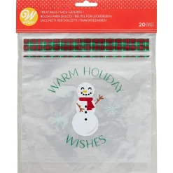 Wilton Traktatiezakjes Hersluitbaar Sneeuwpop 20st* Chocolade Verpakkingen|Zakken