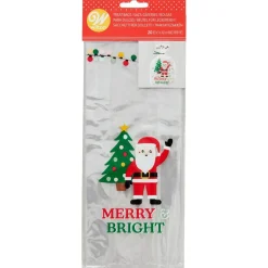 Wilton Traktatiezakjes Kerstman Merry & Bright 20st* Chocolade Verpakkingen|Zakken
