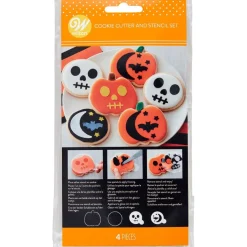 Wilton Uitsteker & Stencil Halloween Set/4* Figuur Stekers
